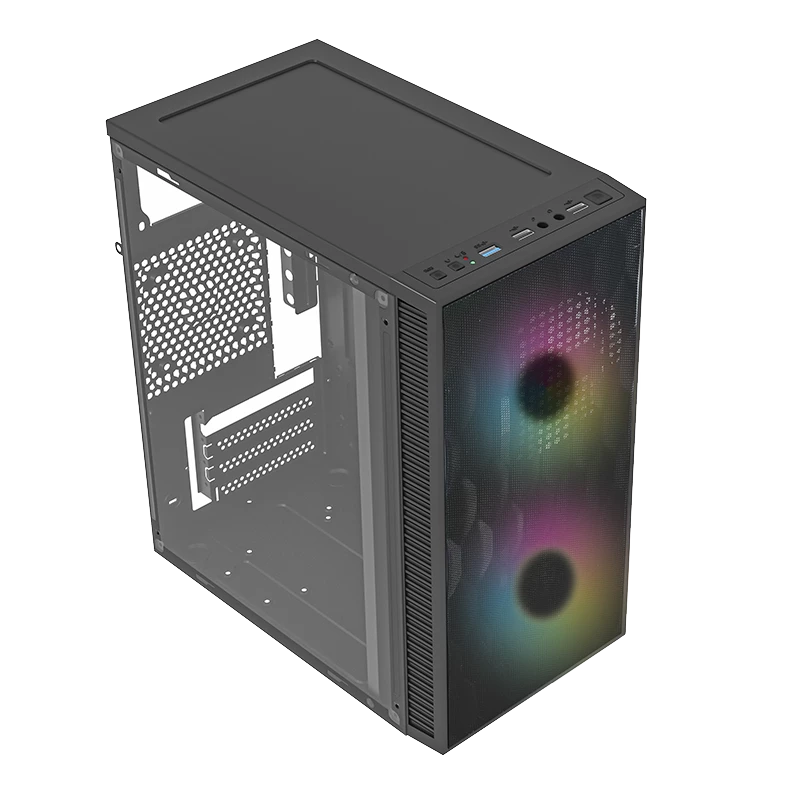 Gabinete Compacto Mini Torre | Fuji GC470 | Negro
