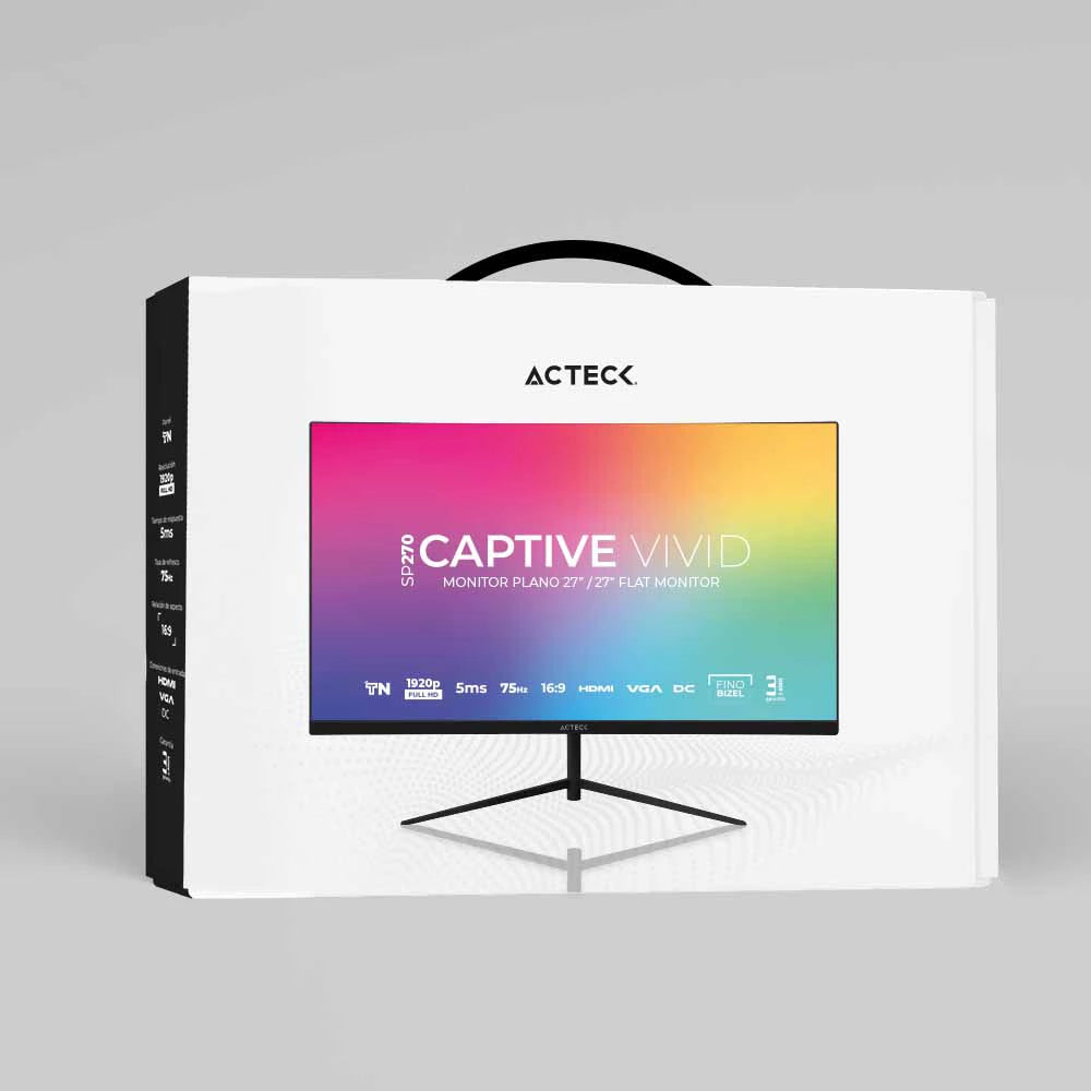 Monitor Plano 27" TN | Captive Vivid SP270 | Negro