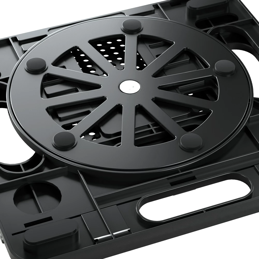 Base Enfriadora | Froost Prime BE225 | Para Laptops de 11 a 16" | Ventilación natural | Base Rotable y ajustable 8 niveles | Negro