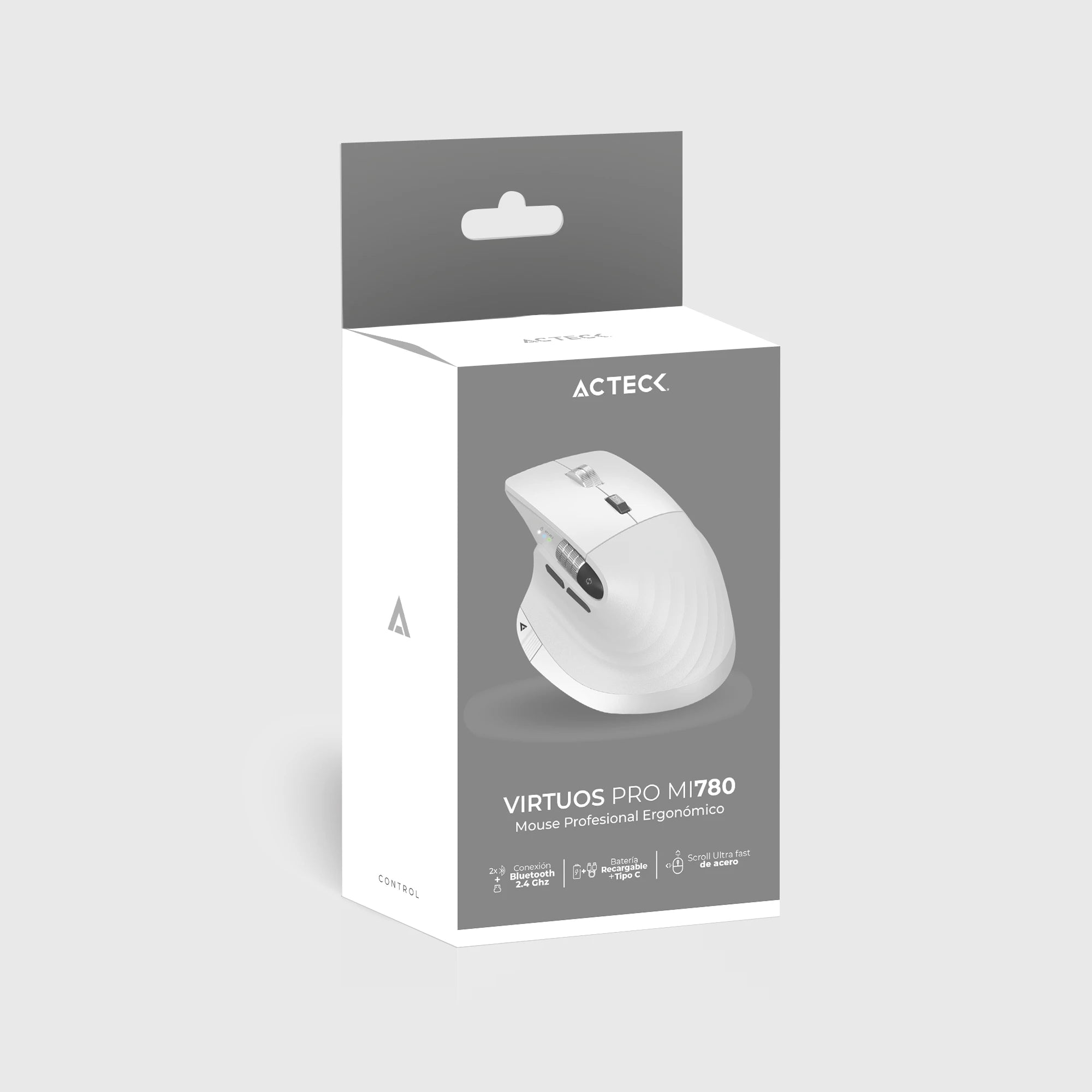 Mouse Ergonómico Profesional | Virtuos Pro MI780 | Blanco