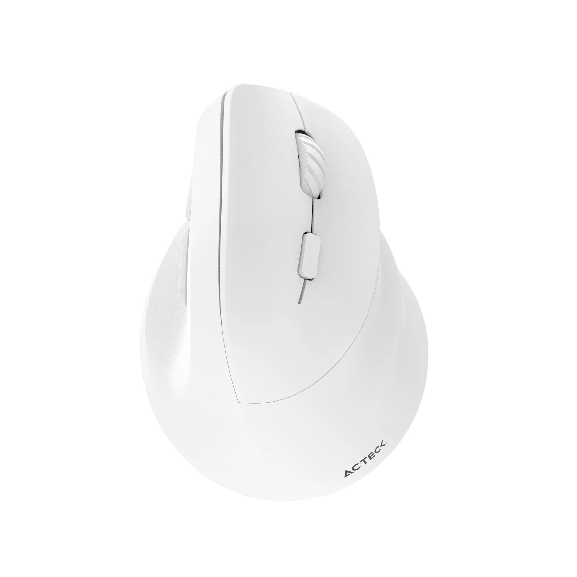 Mouse Ergonomico Vertical Virtuos Fitt MI520 2.4 Ghz + 2 Modos Bluetooth de 2,400 DPI s 3 Nvl + 7 Botones + Bat Recarga 40h + USB-C Advanced Series Blanco