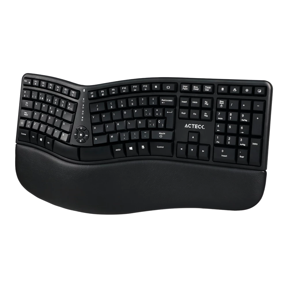 Combo Creator Virtuos Fitt MK770 2 en 1 + Inalámbrico / 2.4 GHz + Teclado Ergonómico + Mouse Vertical/ Recarga USB C / Negro