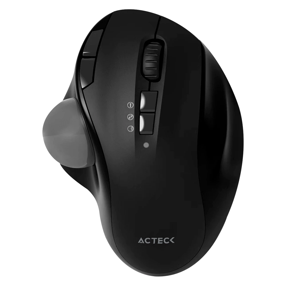 Mouse | Virtuos Art MI790 | TrackBall / 2.4 GHz + 2 Modos Bluetooth/ Hasta 2400 DPI s + 7 Botones + Bat Recarga 120h / Negro