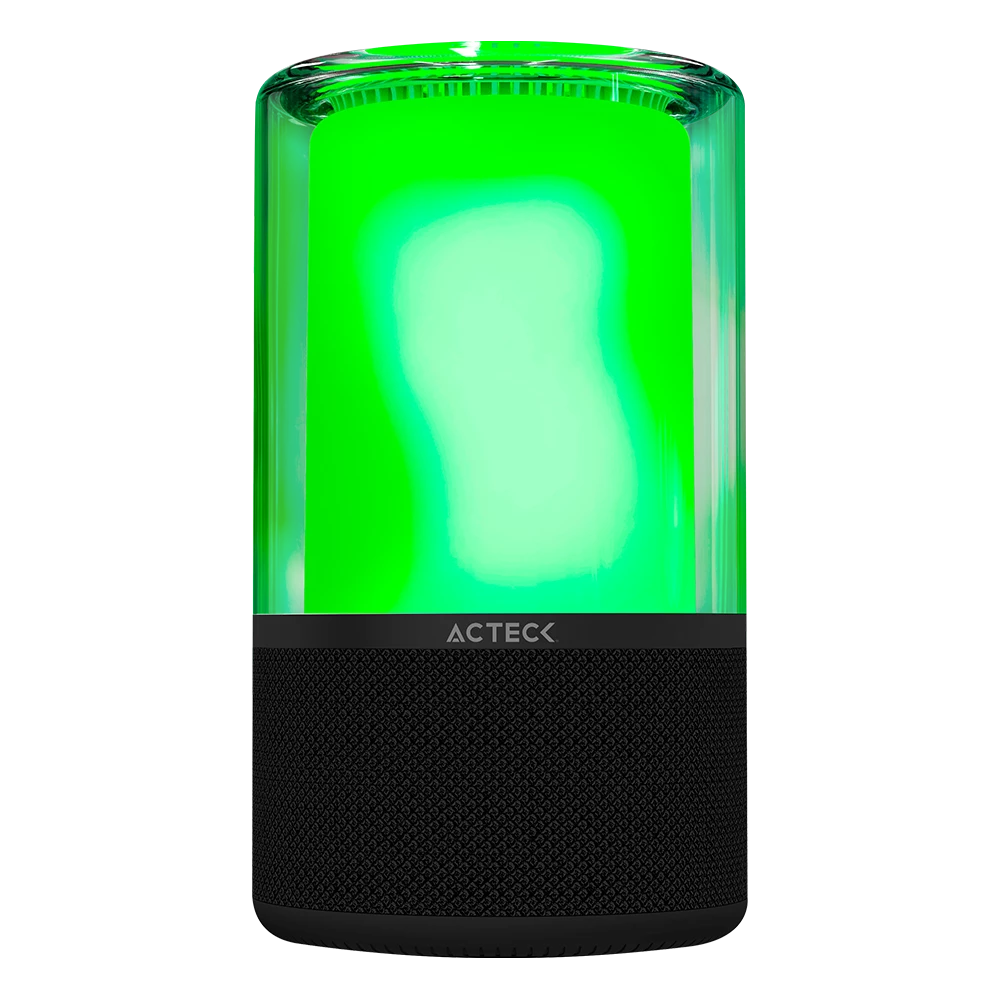 Bocina Portátil de ambientación | Glee Pure AP70 | Bluetooth 5.2 + 20W + Alimentación Tipo-C- Iluminación de Efectos Batería Recargable Li-Ion de 5h | Elite Series | Negro