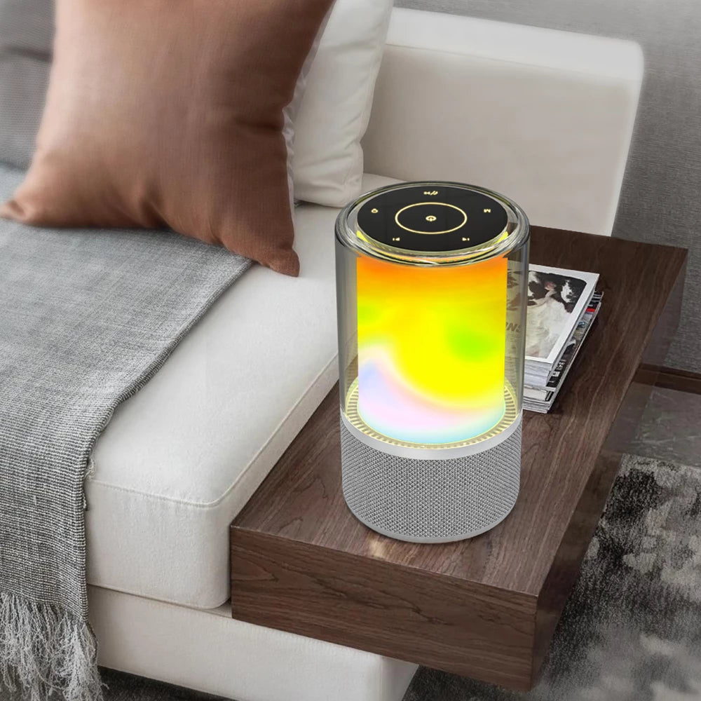 Bocina Portátil de ambientación | Glee Pure AP70 | Bluetooth 5.2 + 20W + Alimentación Tipo-C- Iluminación de Efectos Batería Recargable Li-Ion de 5h | Elite Series | Blanco