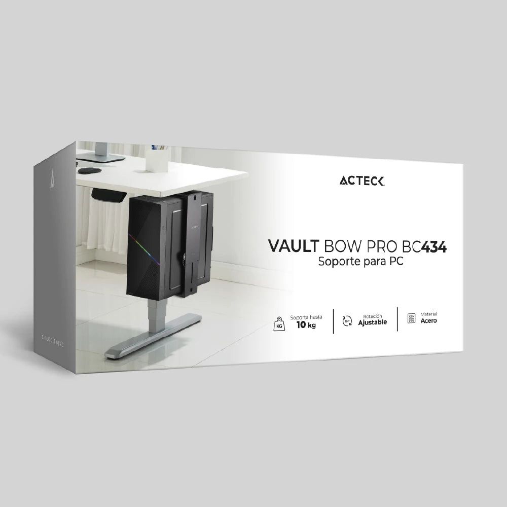 Soporte para CPU | Vault Bow Pro BC434 Articulado | Negro