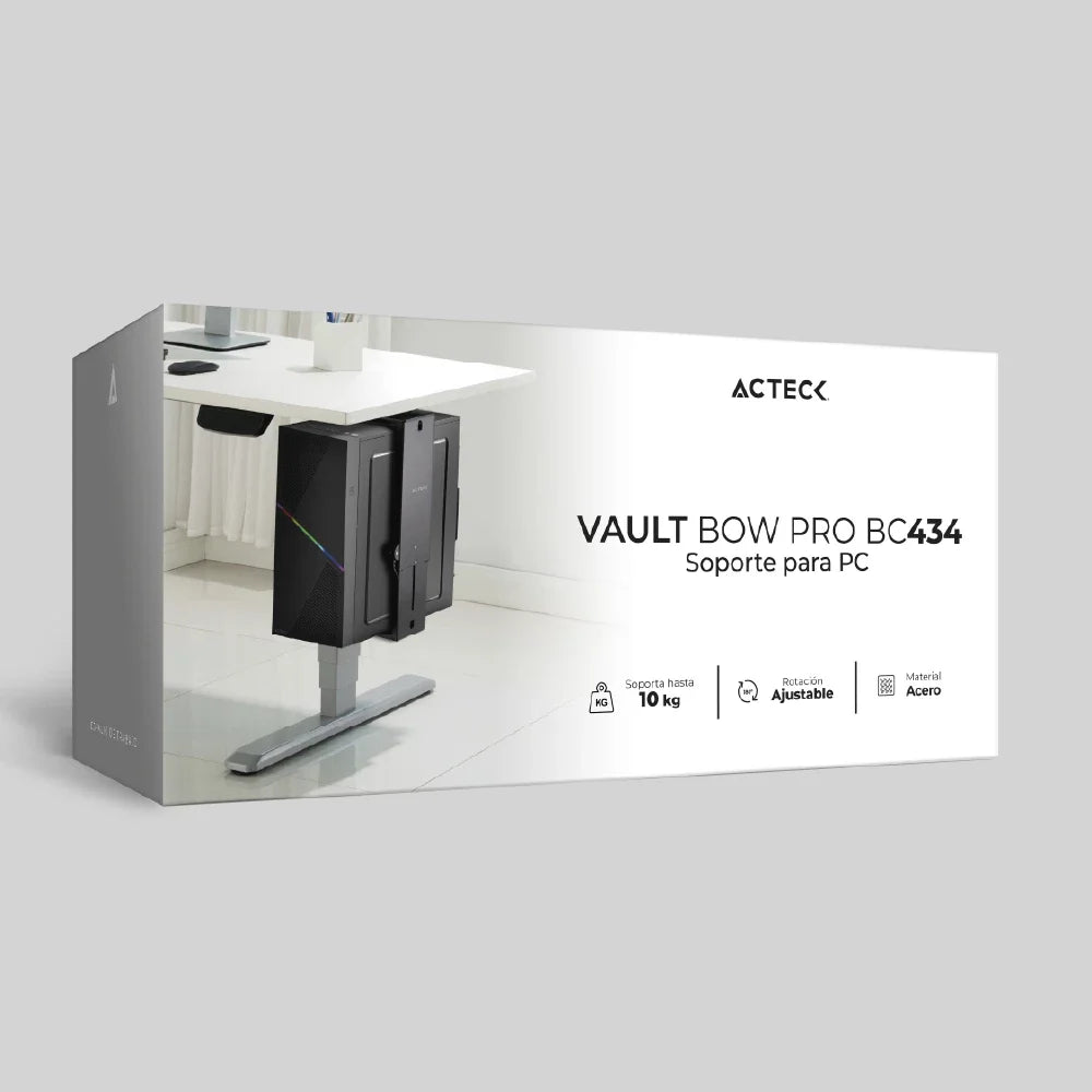 Soporte para CPU | Vault Bow Pro BC434 Articulado | Negro