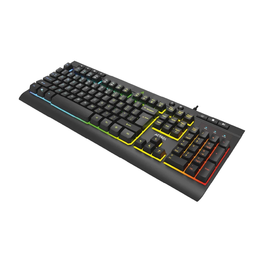 Teclado Alámbrico de Membrana | Aurean Pro TA477G | Negro