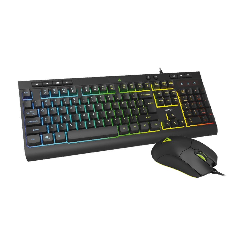 Combo 2 en 1 Creator Aurean Pro MK477G Teclado Diseño Gamer 105 teclas + Mouse Gamer + Hasta 8000 DPI  6 niveles+ 7 Botones Advanced Series Negro