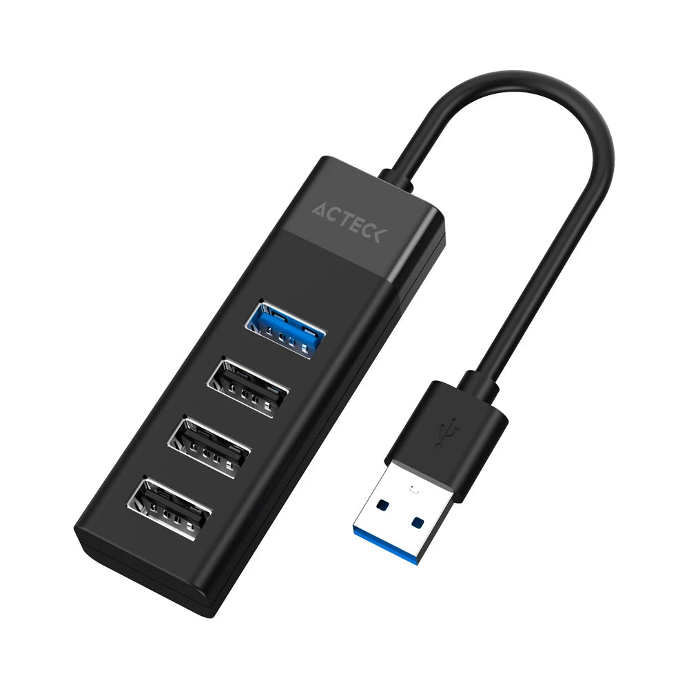 HUB Port X4 DH422 4 en 1 / Entrada USB A/ 1xUSB 3.0 + 3xUSB 2.0 / Negro