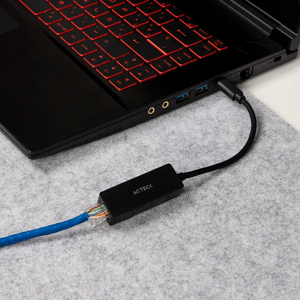 Adaptador USB C a Ethernet RJ45 | Shift Plus AE425 | Negro