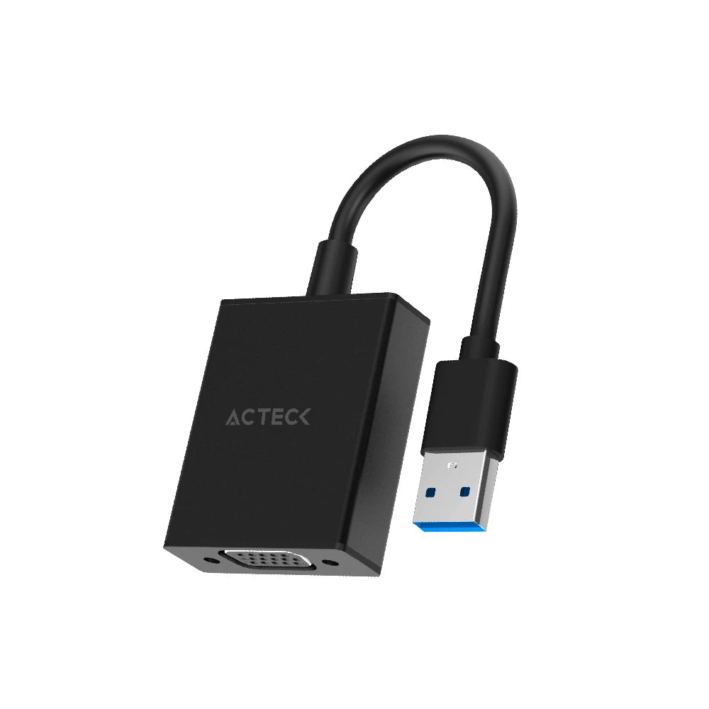 Adaptador  | Shift Plus AV410  | Video USB 3.0 / USB A a VGA/ Macho a Hembra / Negro