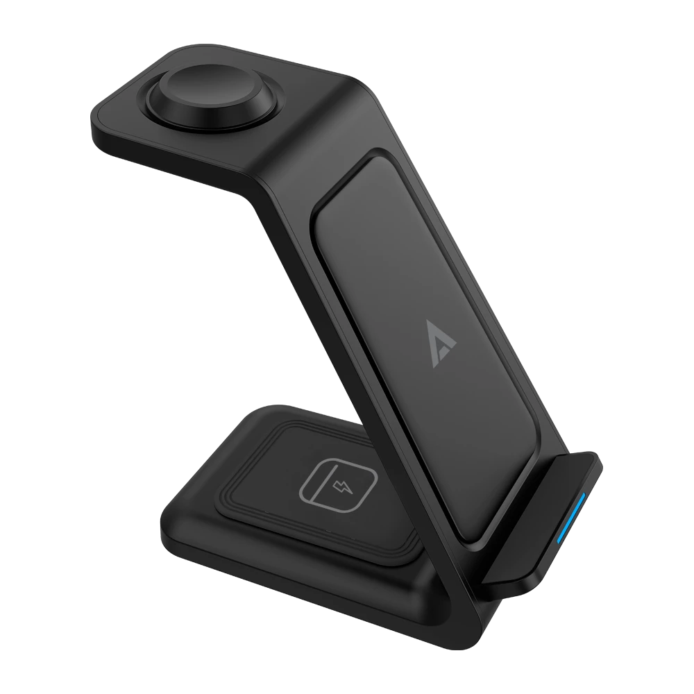 Cargador Inalámbrico Energon S-Mate CI720 3 en 1 / Para IPhone 15 W, IWatch 3 W y AirPods 5 W / Negro