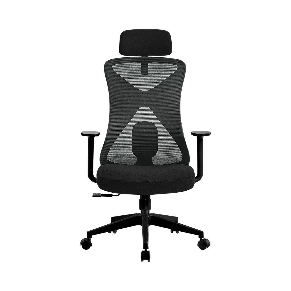 Silla de Oficina | Floe Pro EC737 | Ergonómica + Ajuste lumbar + Reposa brazos ajustable + Sistema de bloqueo / Soporta Hasta 120 Kg / Negro