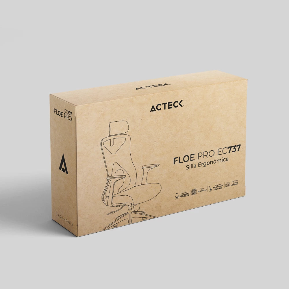 Silla de Oficina Ergonómica | Floe Pro EC737 | Negra