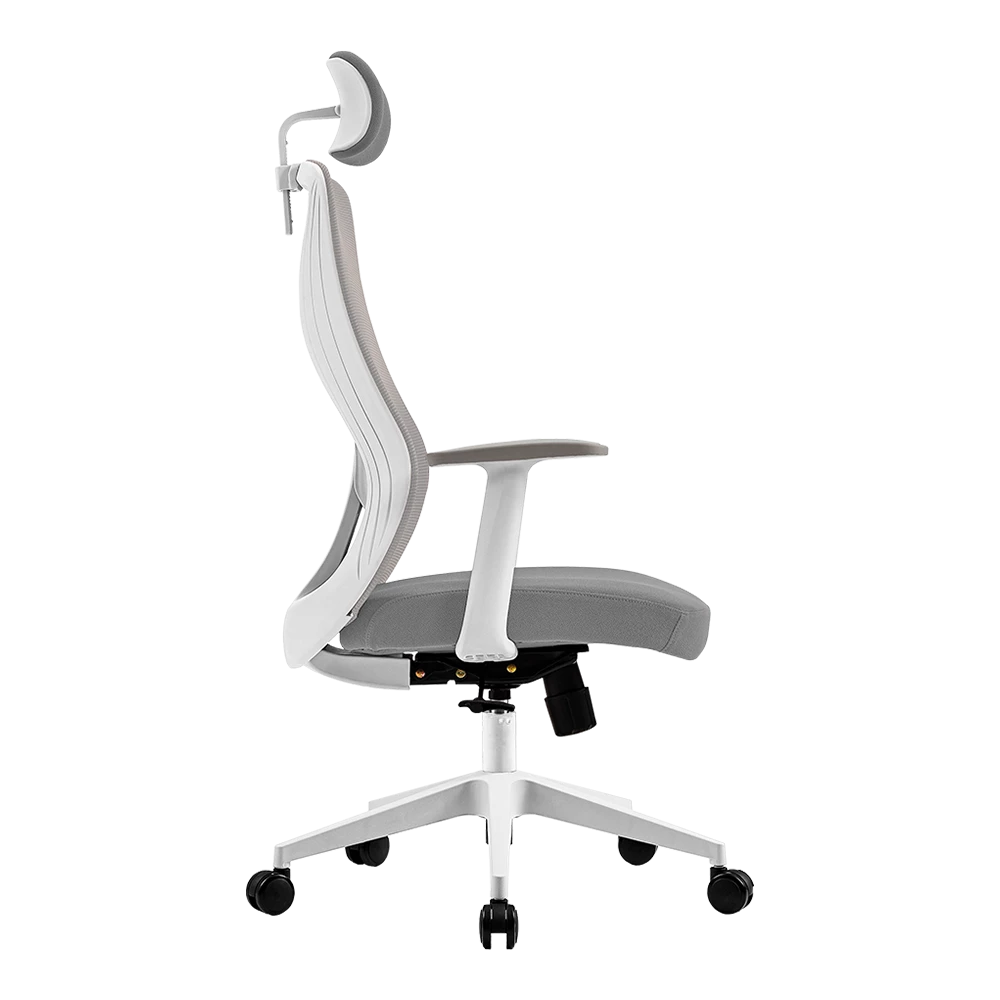 Silla de Oficina | Floe Pro EC737 | Ergonómica + Ajuste lumbar + Reposa brazos ajustable + Sistema de bloqueo / Soporta Hasta 120 Kg / Blanca