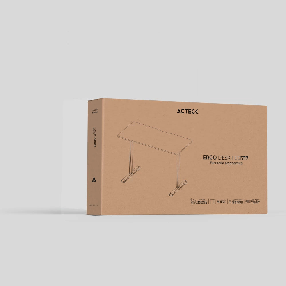 Escritorio de Ergonómico | Ergo Desk 1 ED717 | Negro
