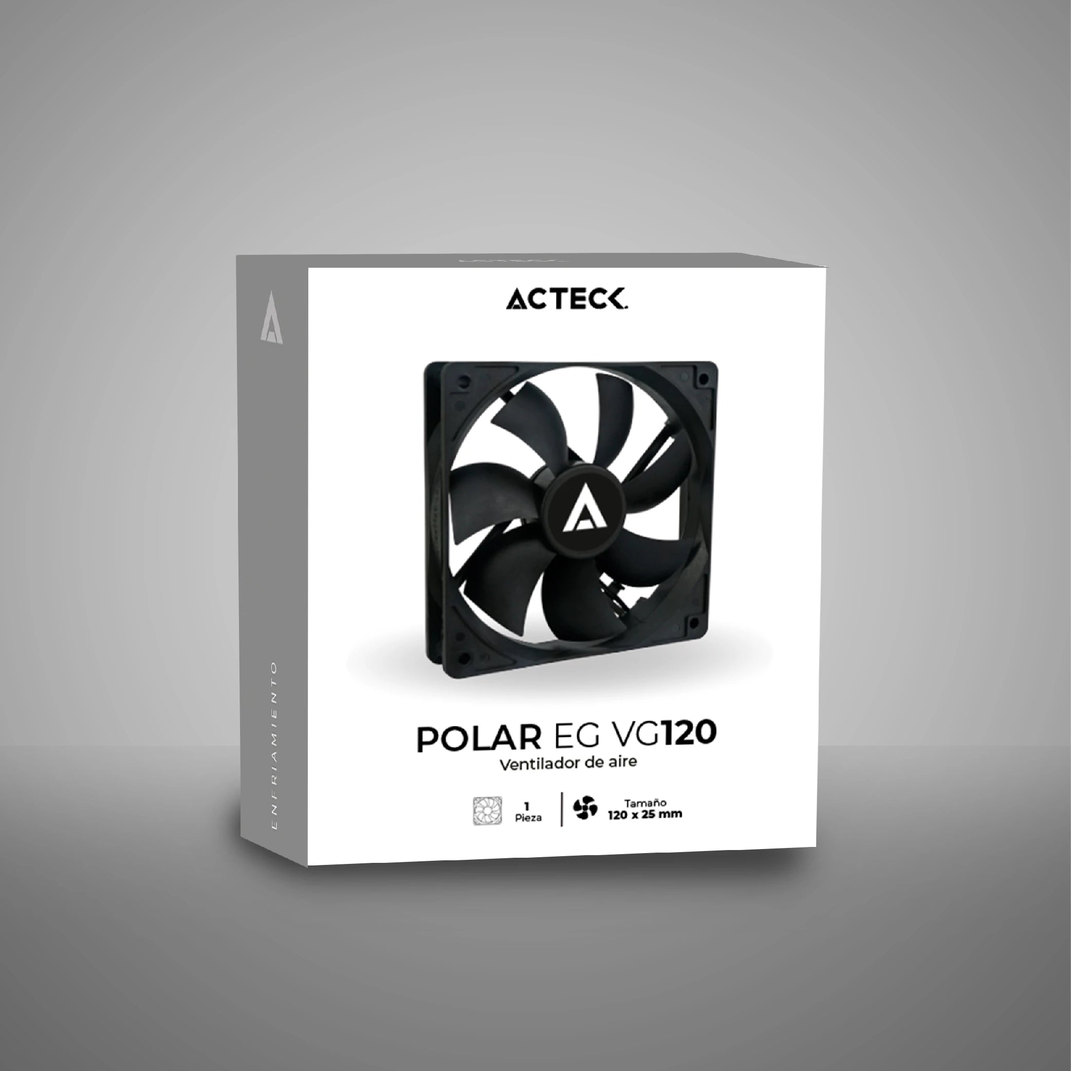 Ventilador para PC Polar EG VG120 120 mm / Silencioso + 12v + 1200rpm + conector molex / Negro