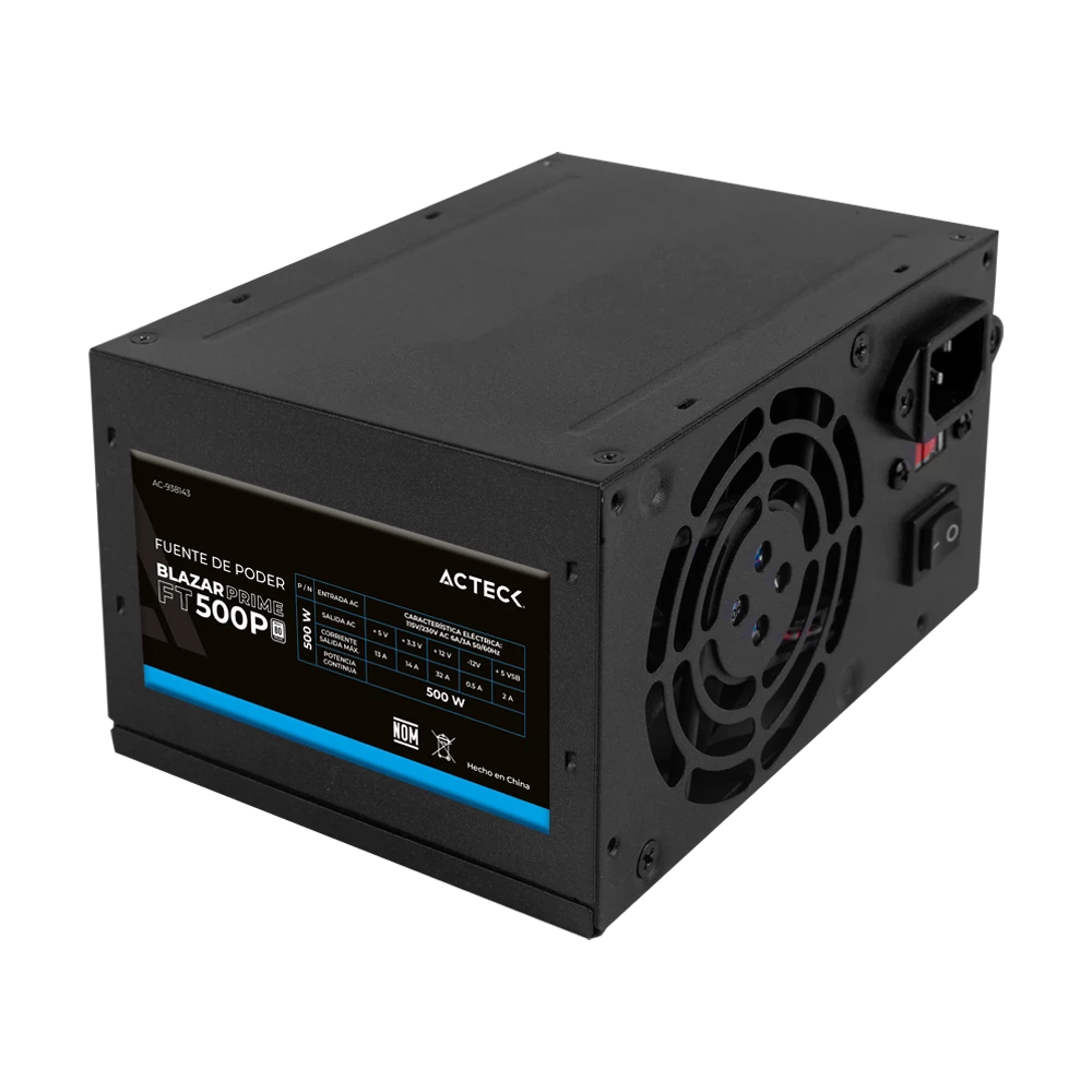 Fuente de Poder ATX 500W | Blazar Prime FT500P | | Negro