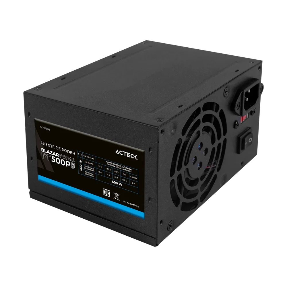 Fuente de Poder ATX 500W | Blazar Prime FT500P | | Negro
