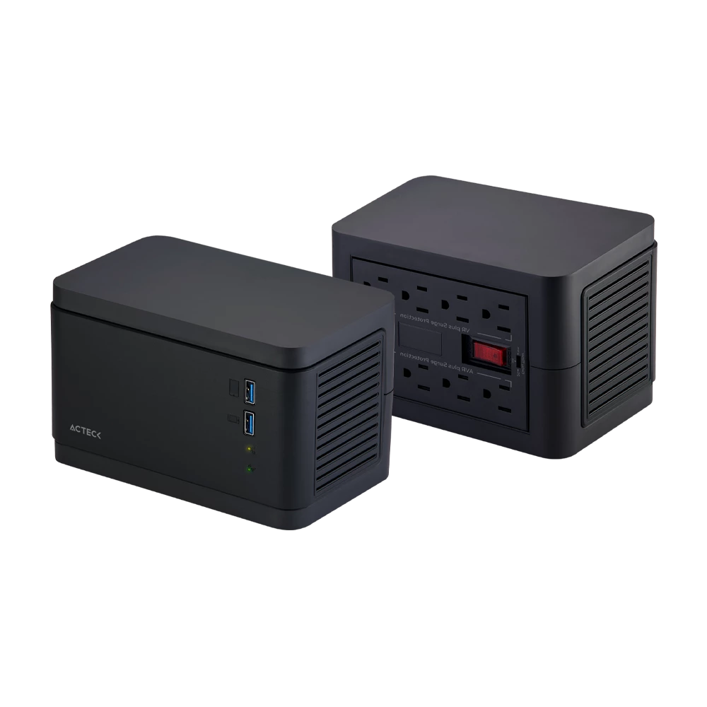 Regulador de Voltaje 600 W/1200 VA | Enertor Protect RV1200 | Negro