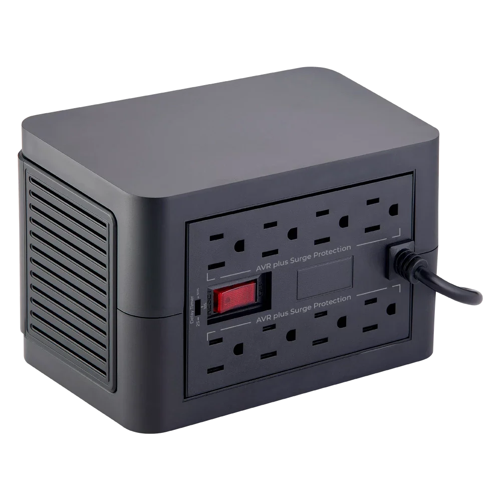 Regulador de Voltaje 600 W/1200 VA | Enertor Protect RV1200 | Negro