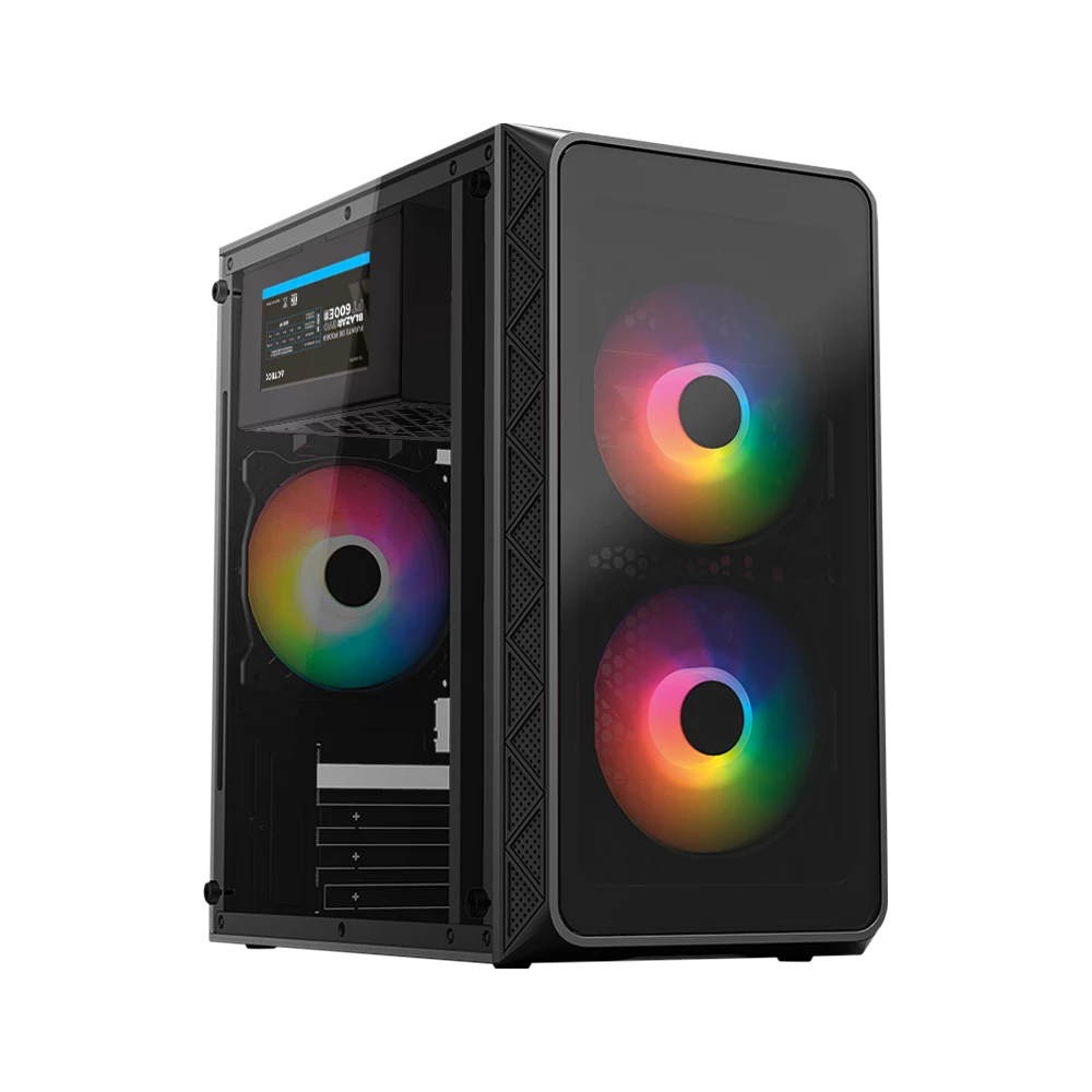 Gabinete Mini Torre | Doom Pro Crystal GI730 | Negro