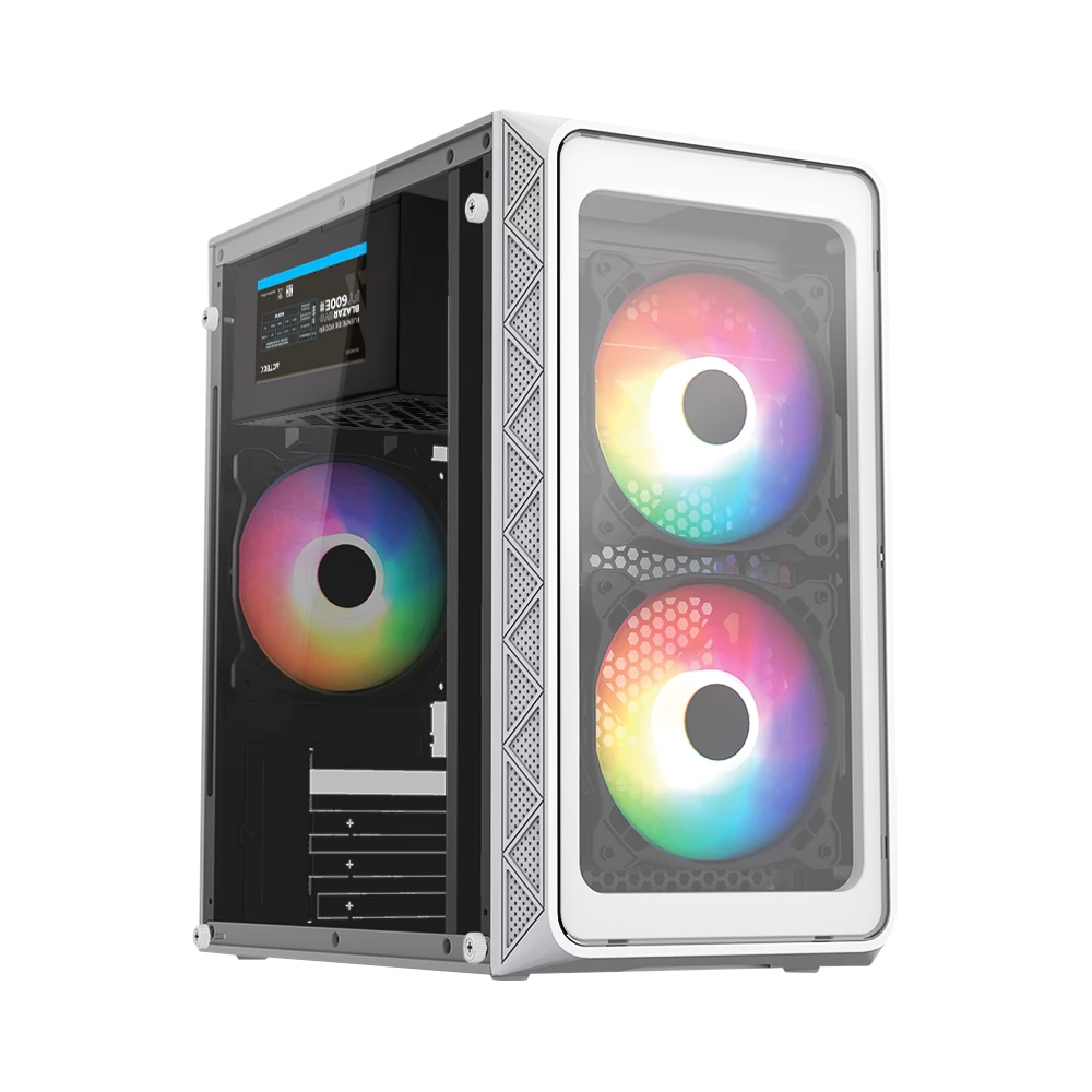 Gabinete Mini Torre | Doom Pro Crystal GI730 | Blanco