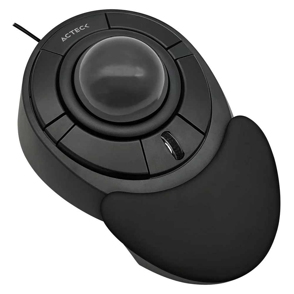 Mouse Ergonómico TrackBall Alámbrico | Virtuos Art X MI787 | Negro