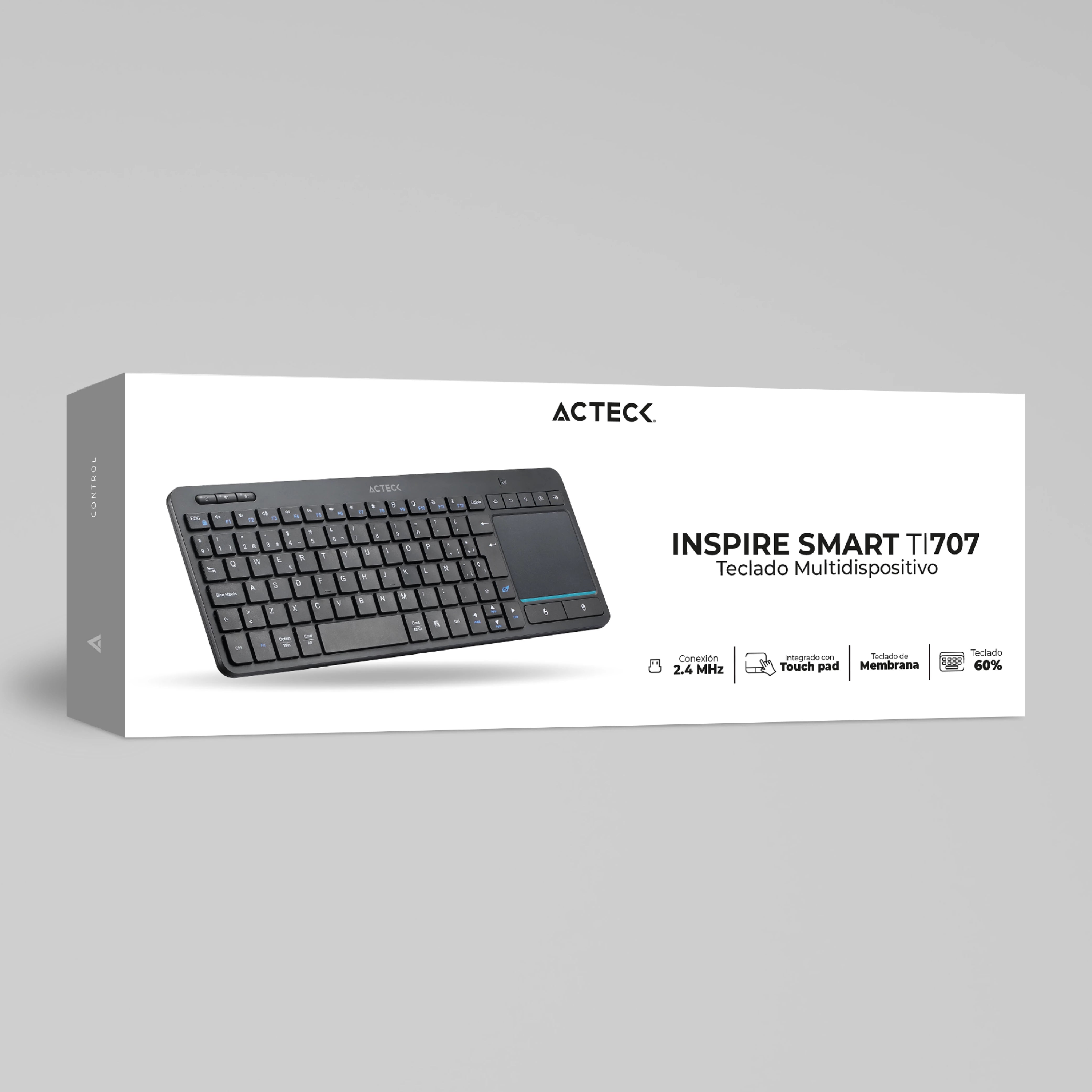 Teclado Multidispositivo Inalámbrico | Inspire Smart TI707 | Negro