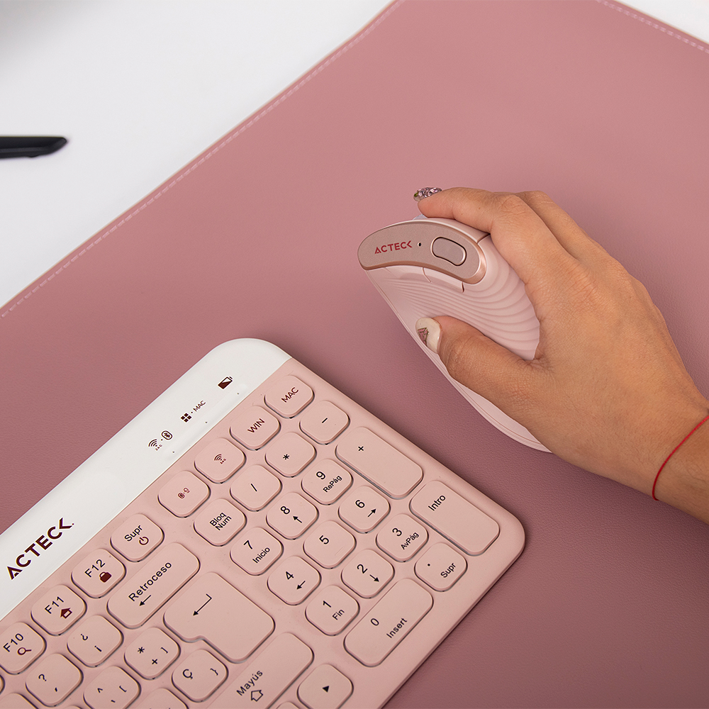 Mouse Ergonómico Vertical | Virtuos Fitt Pro MI770 | Rosa