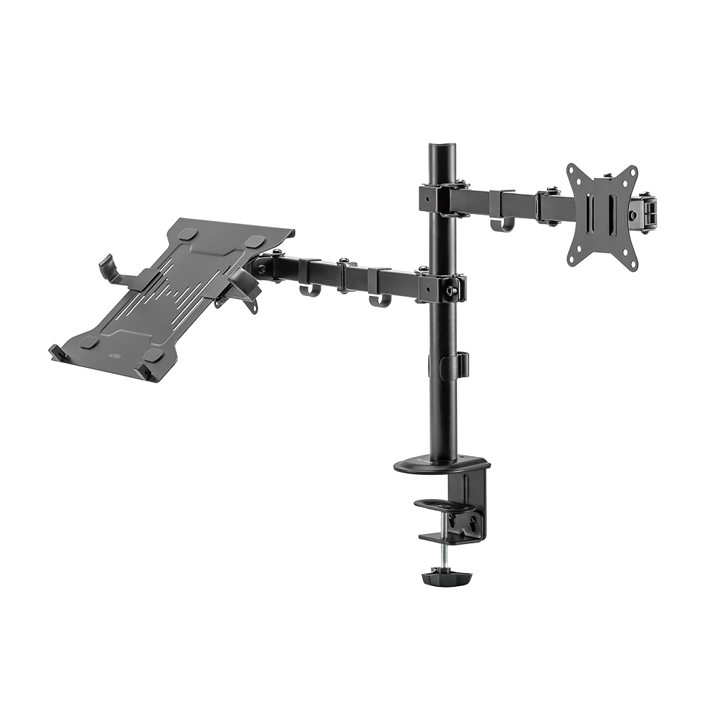 Soporte Articulado para Escritorio Articulado para 1 Monitor + 1 Laptop / 17" - 32 " | Enforce Zone SM480 | Negro