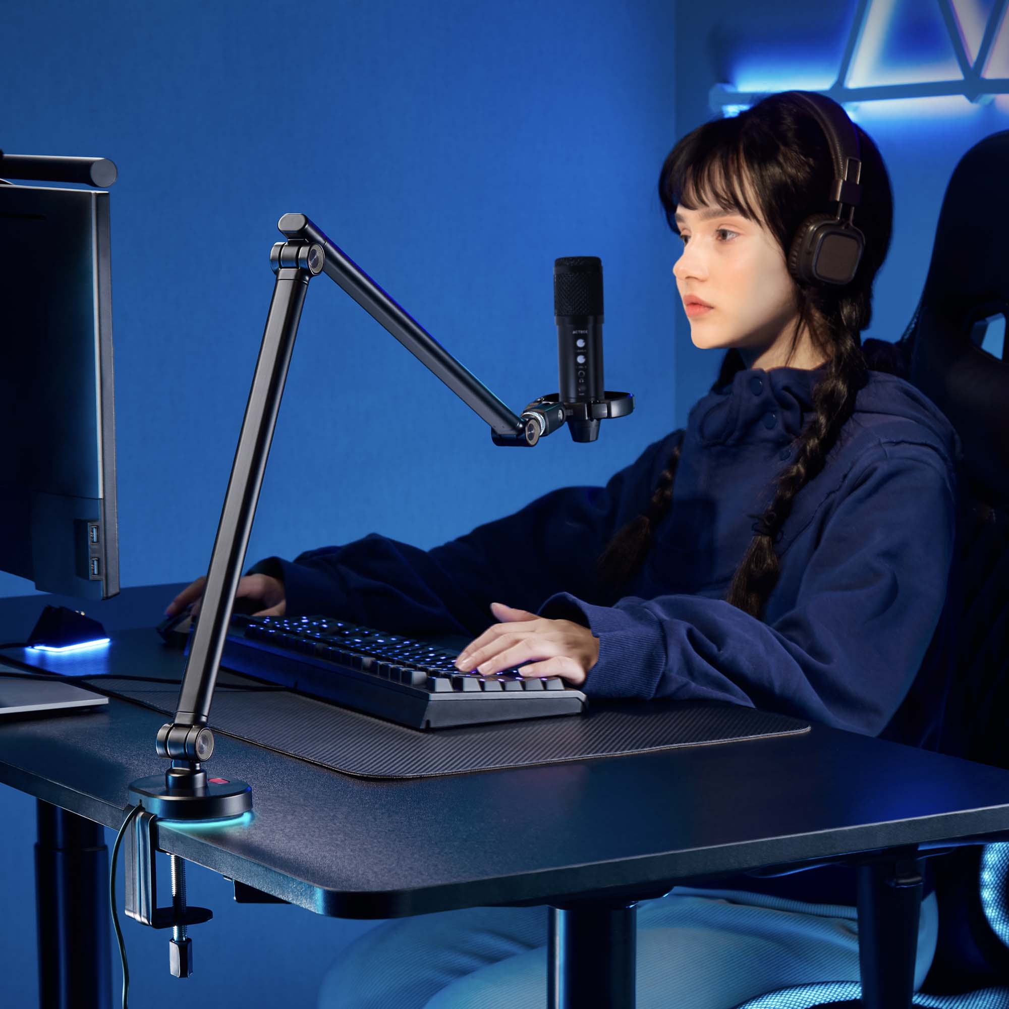 Brazo Articulado para un micrófono móvil | Enforce Zone Micro BM400 | Negro