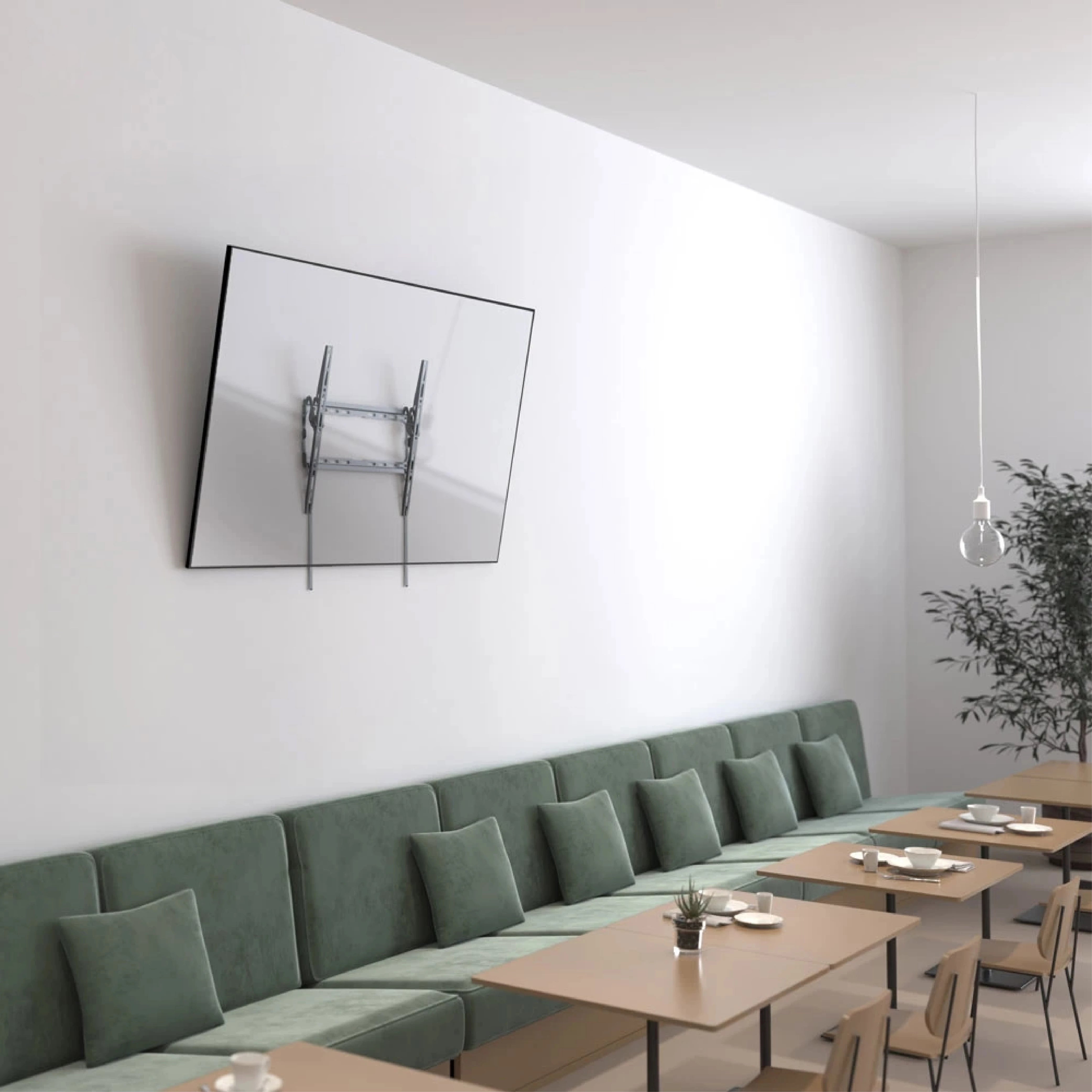 Soporte de Pared Ultra Delgado Fijo e Inclinable para Pantallas de 32" - 70" | Enforce Zone SP464 | Negro