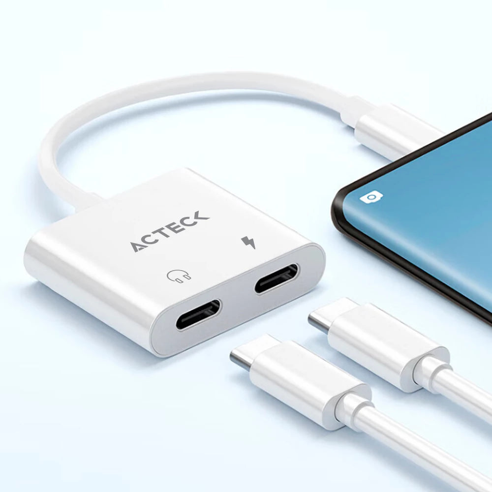 Adaptador USB C 3.1 a 2 USB C | Shift Plus AA415 | Blanco
