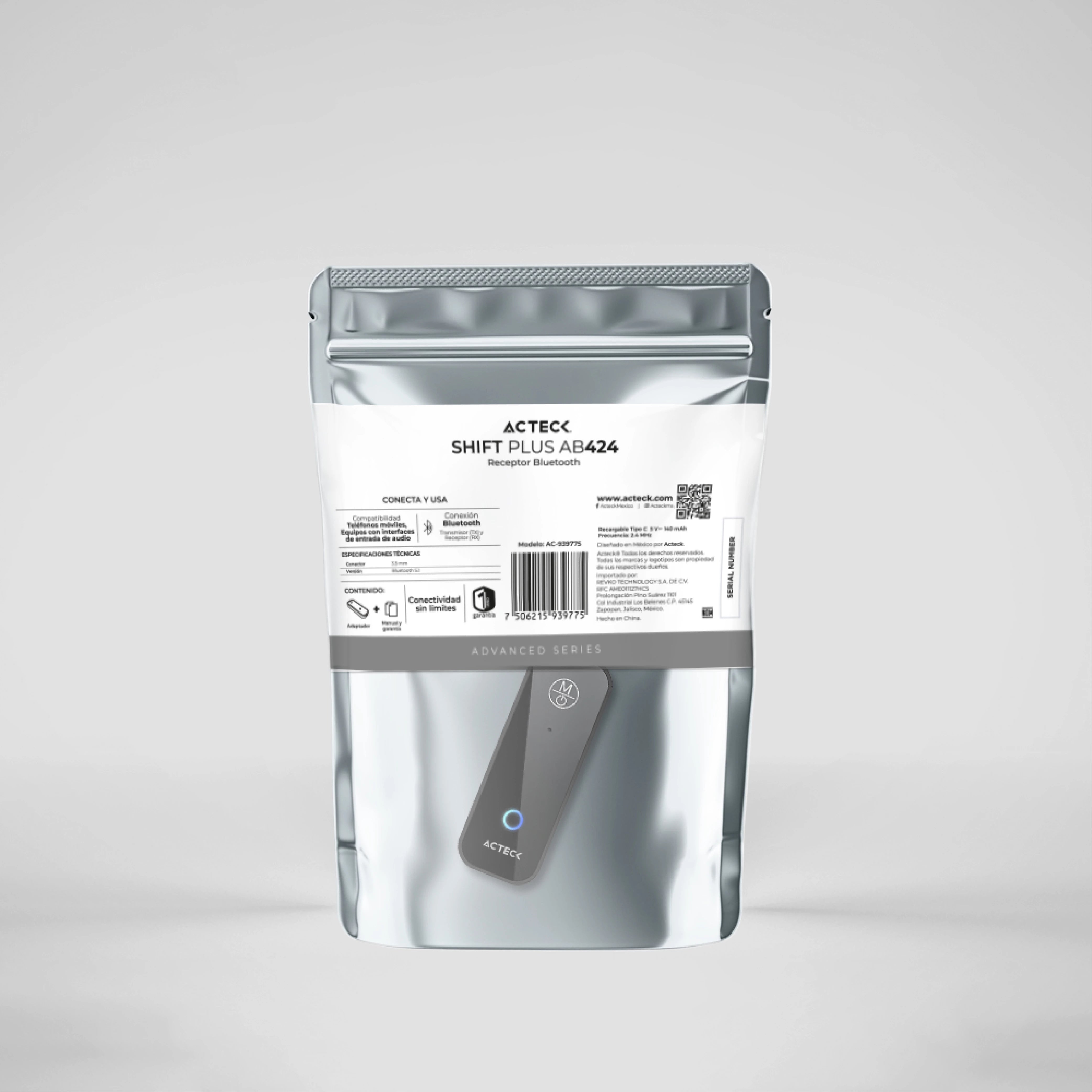 Receptor 3.5 mm a Bluetooth 5.1 | Shift Plus AB424 | Negro