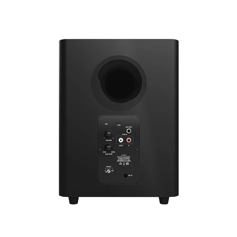 Subwoofer tipo Estudio | Dynamic Bass BW676 | Negro