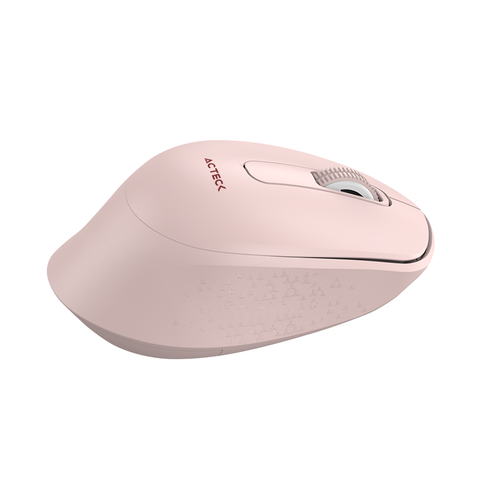 Mouse Ergonómico | Optimize Ergo MI470 | Inalámbrico + 2.4 GHz + 1600 DPI + 2 Botones + 1xBat AA Incluida | Advanced | Rosa