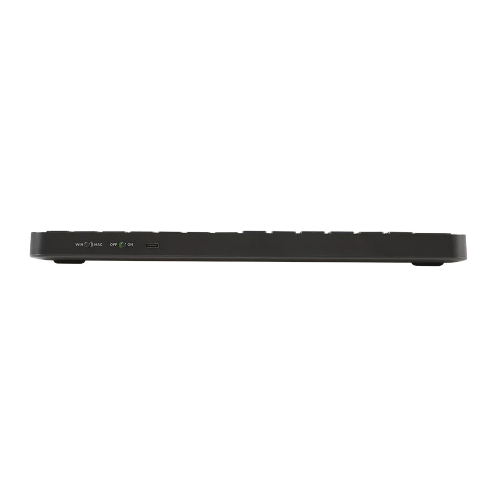 Teclado Multidispositivo | Inspire Krea TI750 | 2.4 MHz + 2 modos BT | Tamaño 65% | Teclas de Membrana Tipo Tijera + Perfil Delgado + Teclas Multimedia | Recargable | Elite Negro-Gris