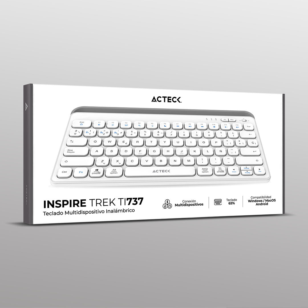 Teclado Multidispositivo | Inspire Trek TI737 | Blanco-Gris
