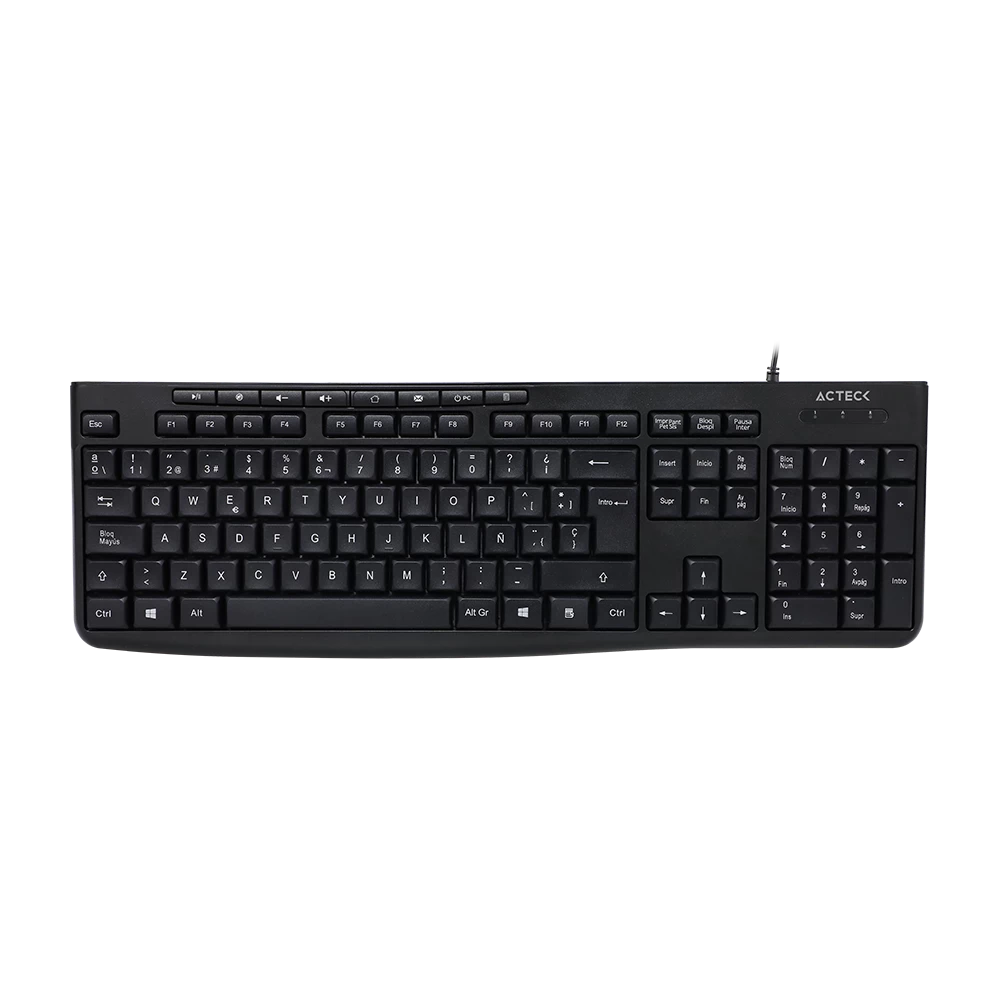 Teclado Clásico Alámbrico | Inspire Prime TA222 | Negro