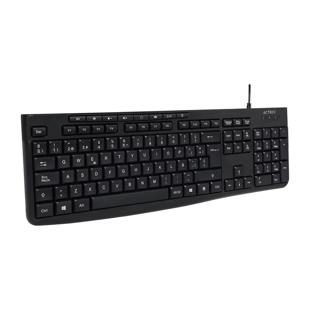 Teclado Clásico Alámbrico | Inspire Prime TA222 | Negro