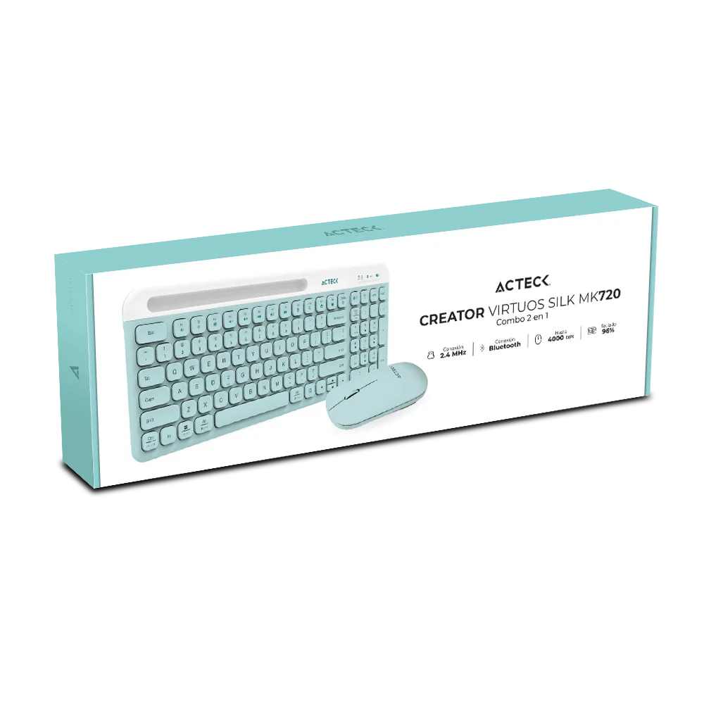 Combo Teclado y Mouse | Creator Virtuos Silk MK720 | Tiffany