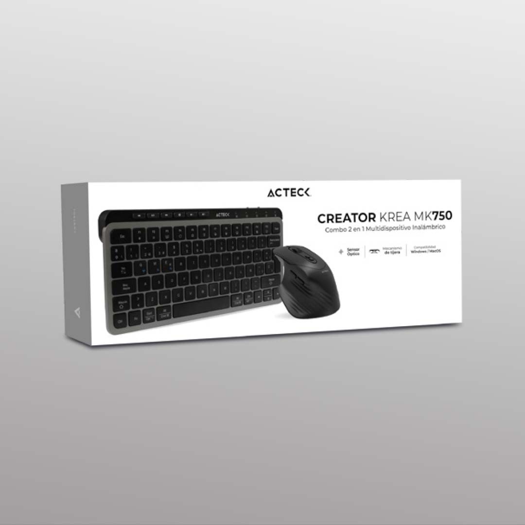 Combo 2 en 1 Multidispositivo | Creator Krea MK750 | Negro-Gris