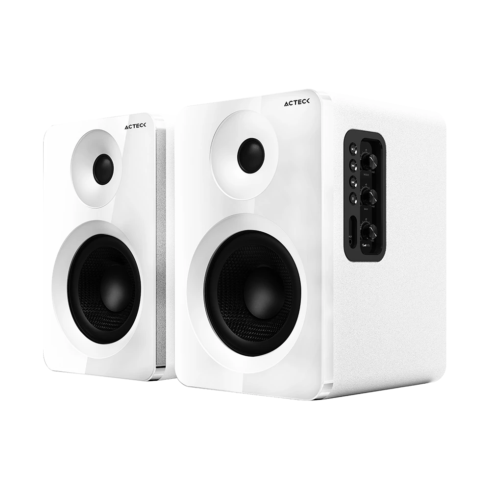 Bocinas Activas para Escritorio Estudio | Dynamic Exact R BS700 | Blanco
