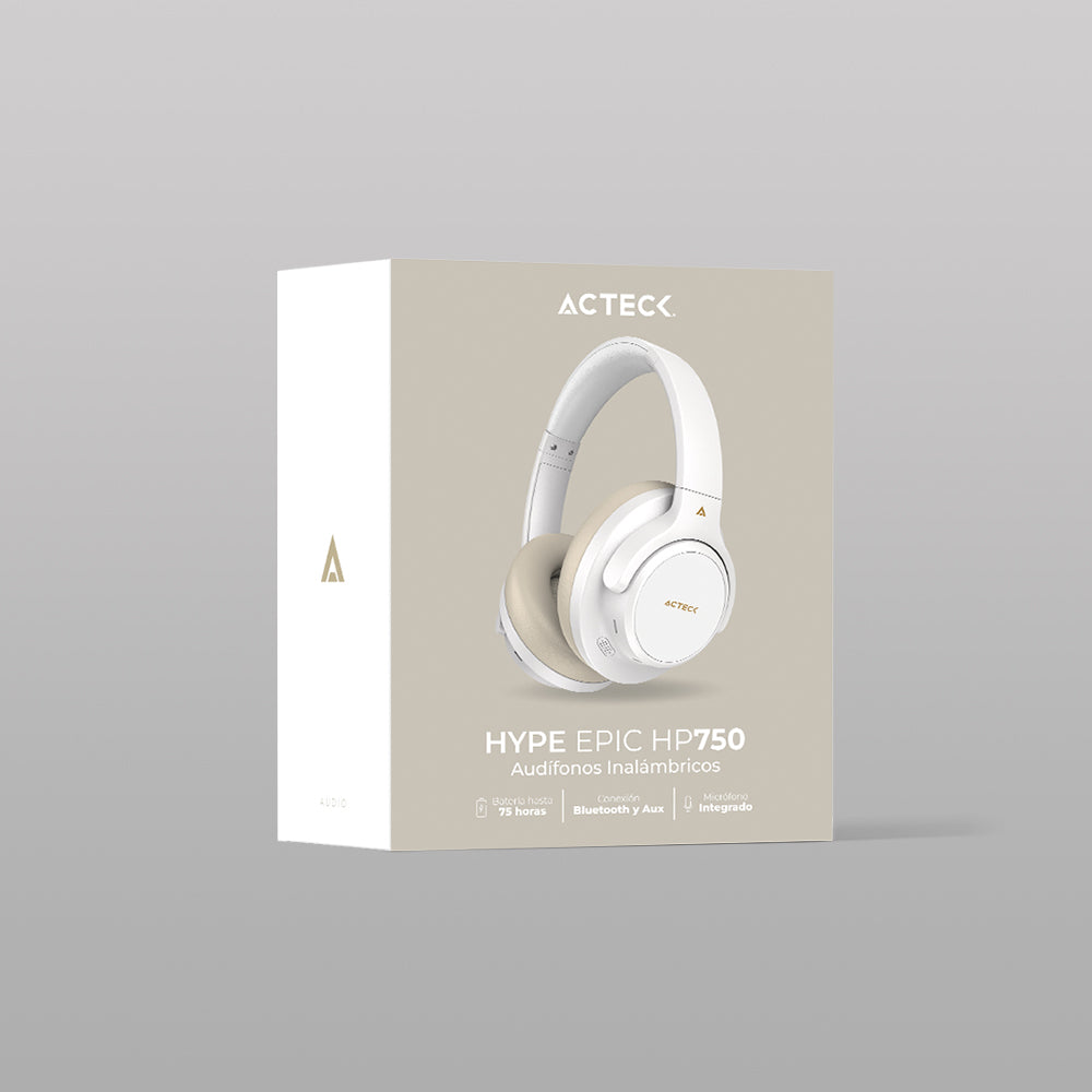 Audífonos Inalámbricos Over Ear| Hype Epic HP750 | Blanco