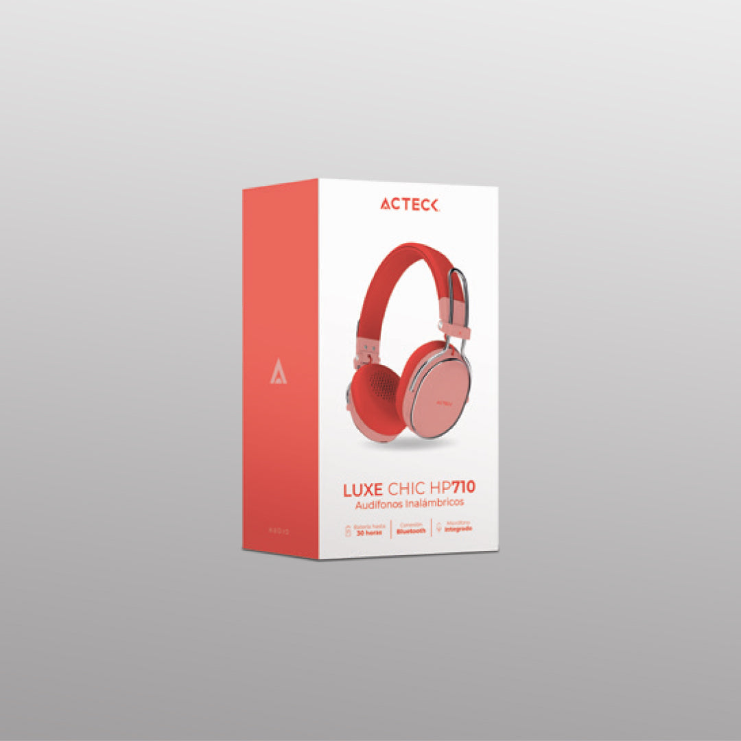 Audífonos Inalámbricos Over Ear | Luxe Chic HP710 | Salmon