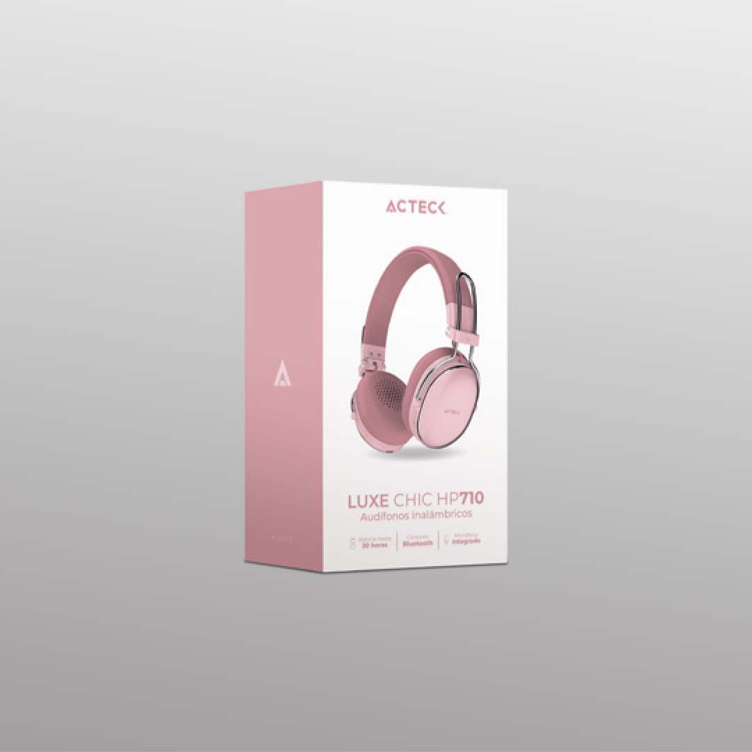 Audífonos Inalámbricos Over Ear | Luxe Chic HP710 | Rosa