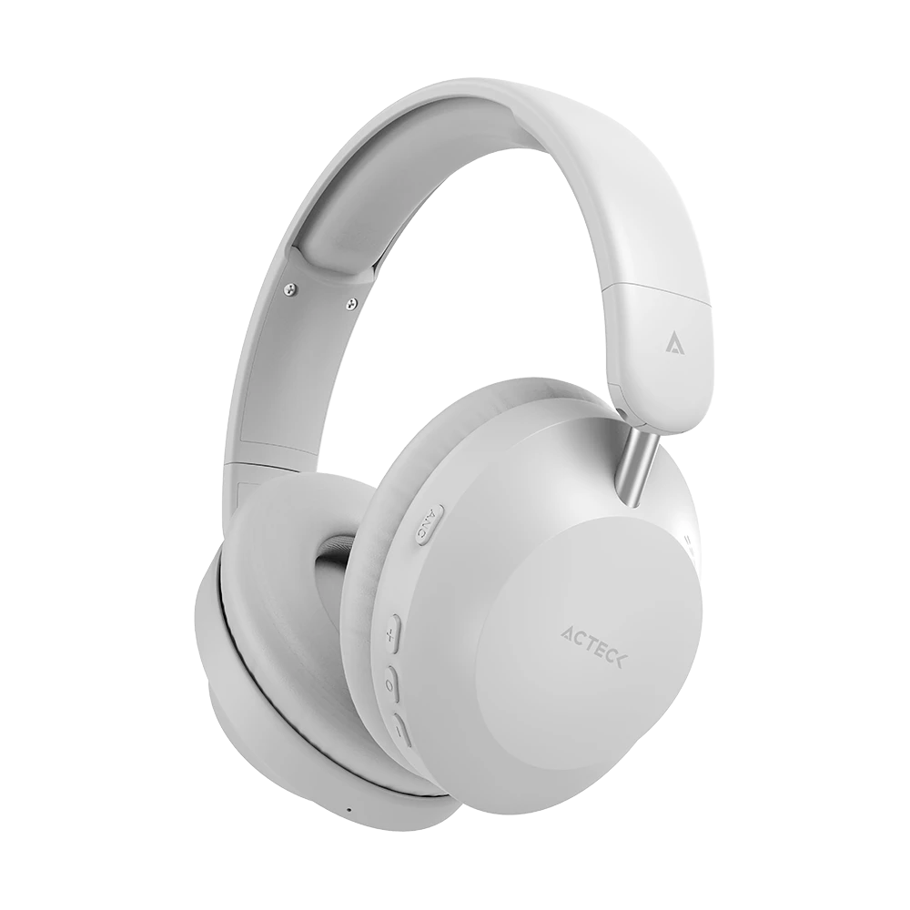 Audífonos para Dispositivos Inalámbricos | Triton Pro HP636 | Over Ear + Bluetooth V5.4 + Aux + Bocinas 40 mm + Cancelación de ruido + Mic | Almohadillas de PU | Recargables | Advanced | Blanco
