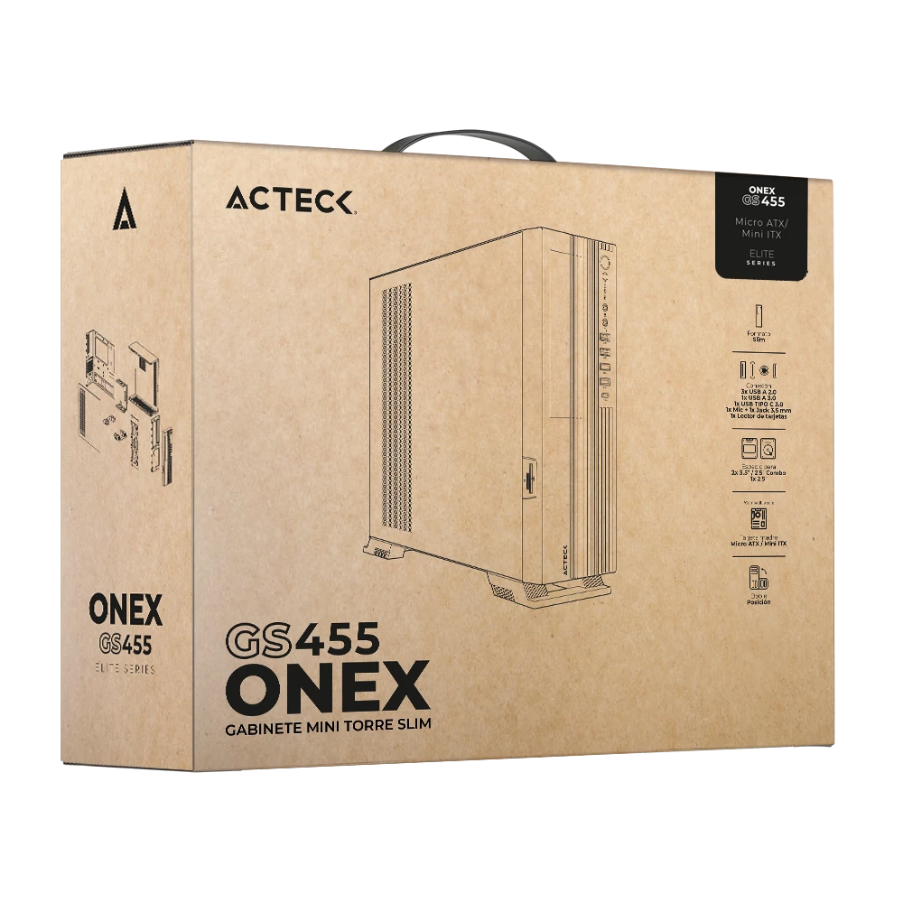Gabinete Mini Torre Slim | Onex GS455 | Negro